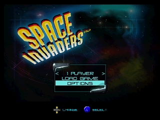 Space Invaders title screen for Nintendo 64